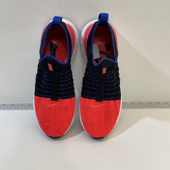 Nike React Phantom Run Flyknit 2 Shoes DX2354 001 Black Crimson Women's Size 9.5 - Picture 1 of 8